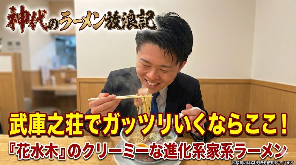 武庫之荘でガッツリいくならここ！『花水木』のクリーミーな進化系家系ラーメン【神代のラーメン放浪記】