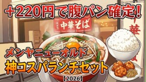 ＋220円で腹パン確定！メンヤニューオルドのランチセットが神コスパすぎる【2026】