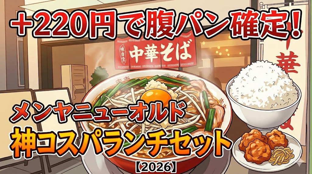 ＋220円で腹パン確定！メンヤニューオルドのランチセットが神コスパすぎる【2026】